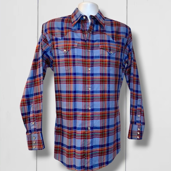 Daniel Cremieux Collection Plaid Western Snap Shirt Men’s Medium –Italian Fabric - Picture 2 of 14